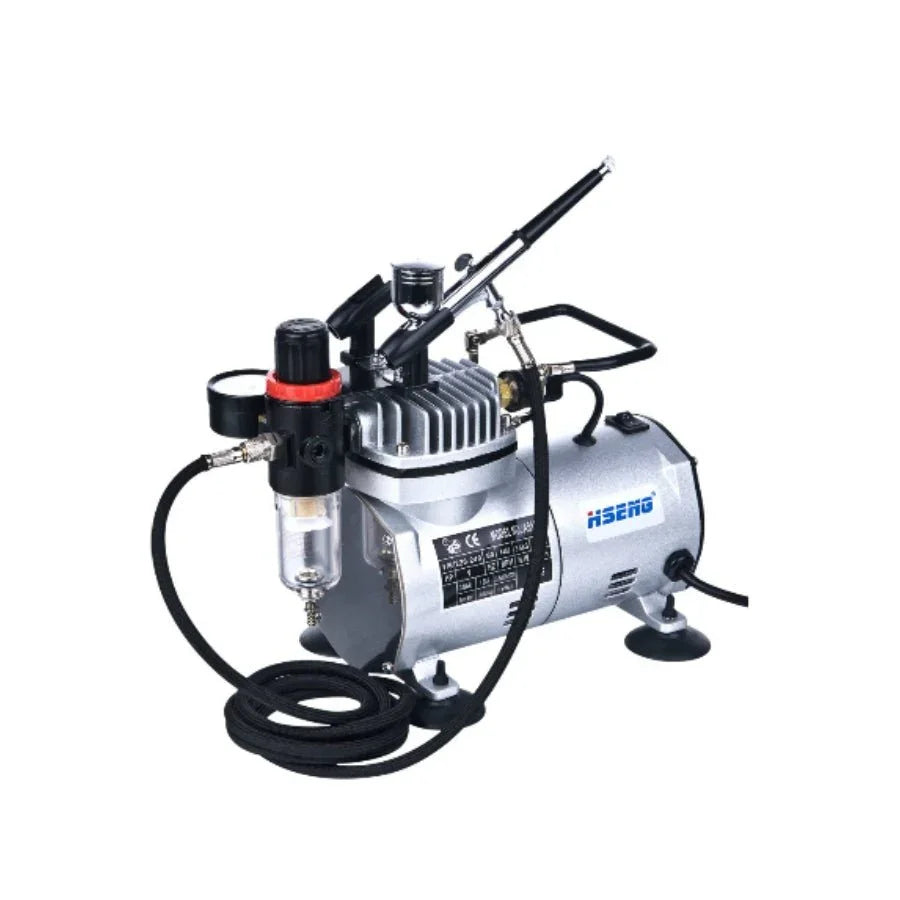 Hseng Air Compressor Kit (Includes Hose & HS-30 Airbrush) AS18K-2