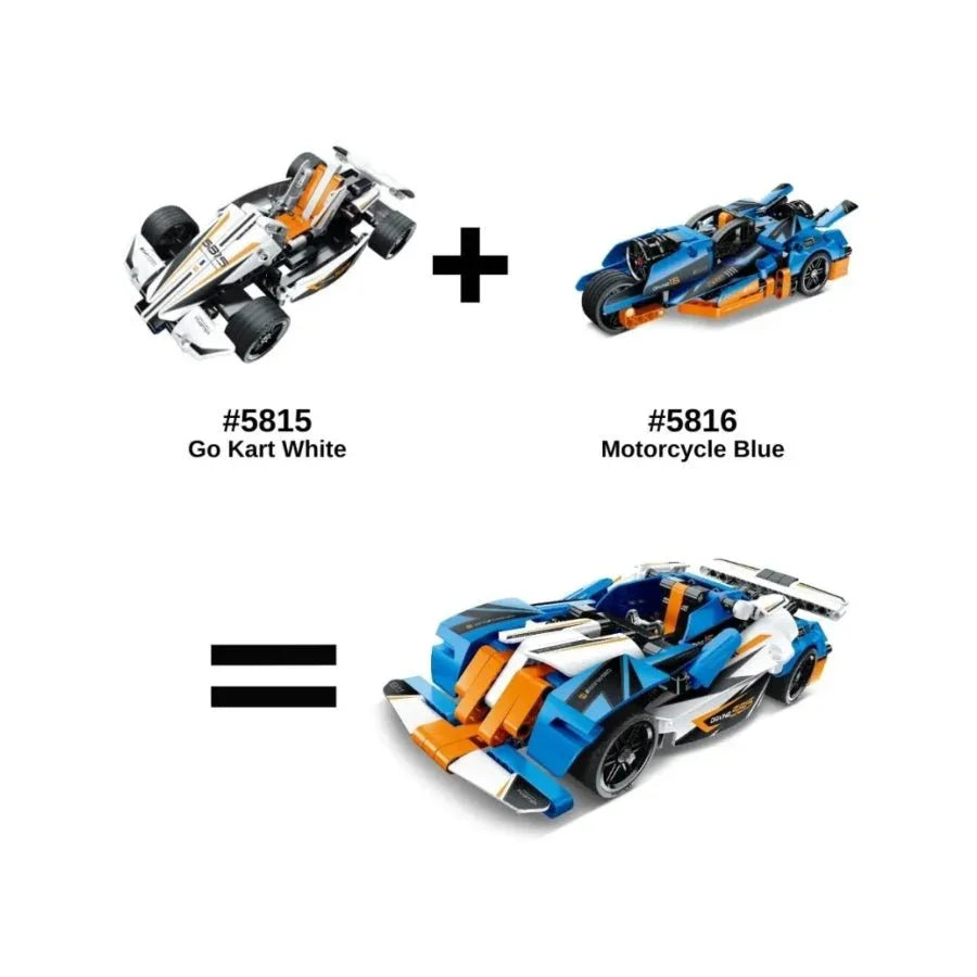 iM.Master 3 Wheeled Motorcycle Blue Pull Back - image 2