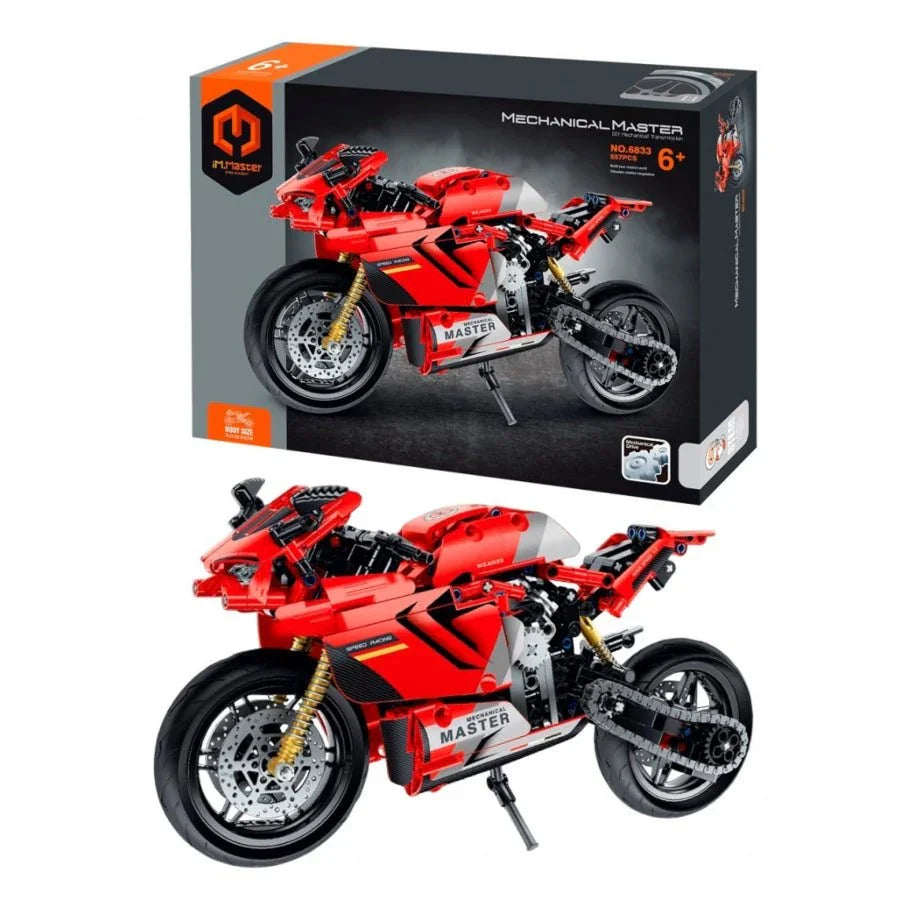 iM.Master Sports Motorcycle Red (6833) – realistic toy motorbike with sporty design.