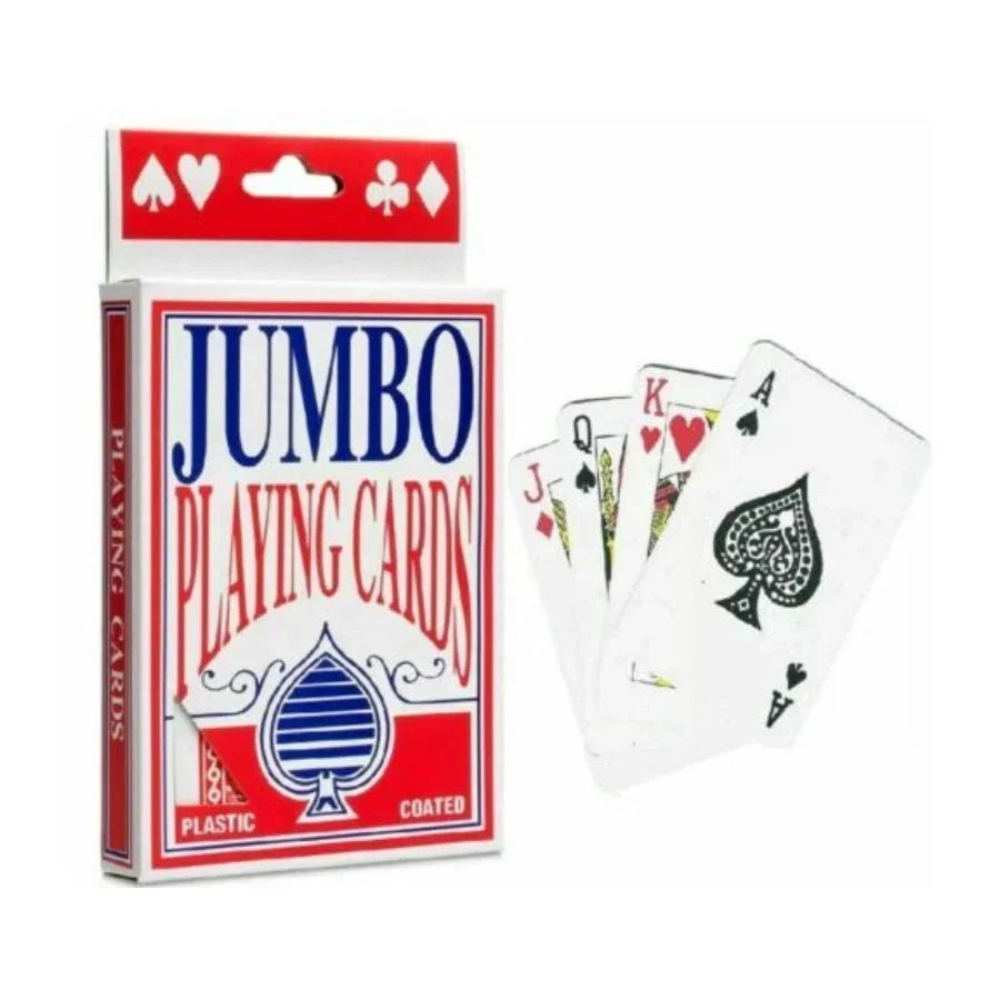 Jumbo Playing Cards – Oversized Plastic-Coated Deck