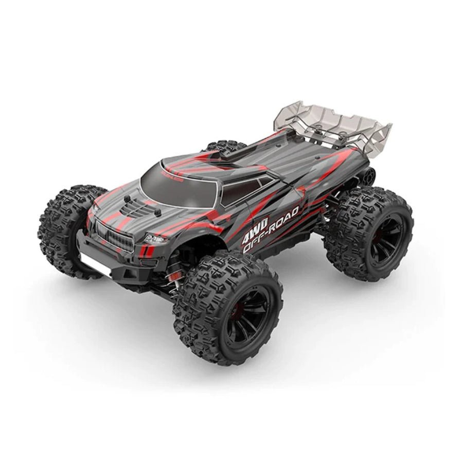 MJX 1/16 Hyper Go 4WD Brushless RC Monster Truck – 2S off-road remote control truck with all-terrain tyres and durable suspension. Red