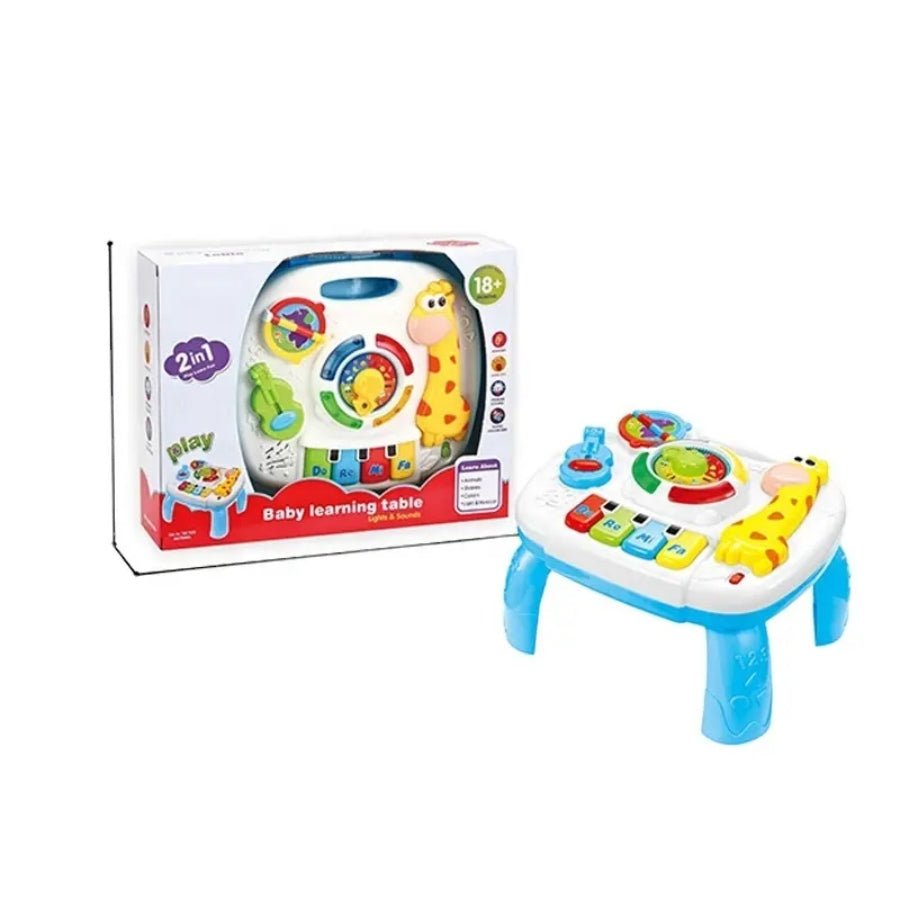 Musical Activity Learning Table Giraffe 2-in-1 – interactive educational toy with lights, sounds, and giraffe design for baby learning and play.