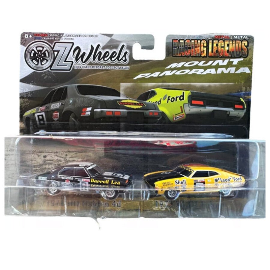 OZ Wheels Racing Legends 1:64 diecast HQ Holden and XA GT Falcon models.