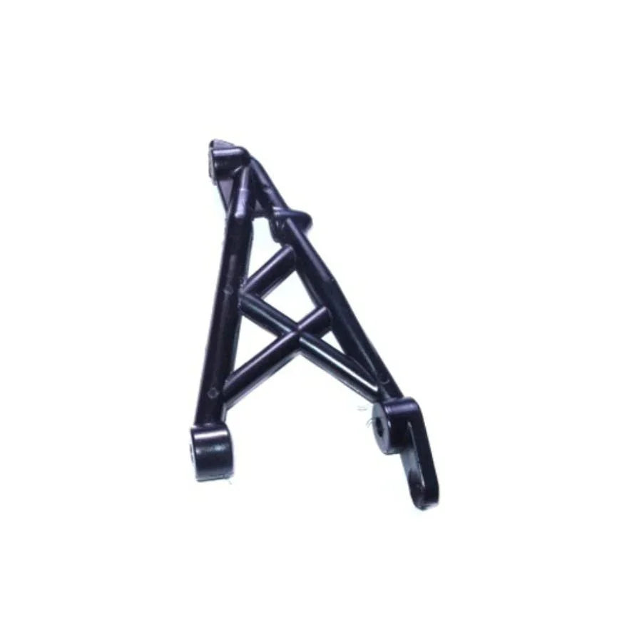 Black plastic model kit truss piece for building structures, compatible with LEGO Technic sets