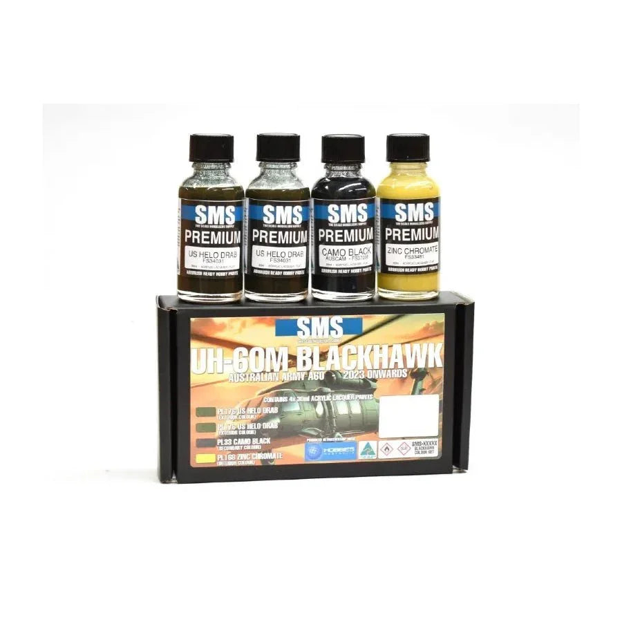 SMS Australian Army A60 UH-60M Blackhawk 4×30ml lacquer paint set.