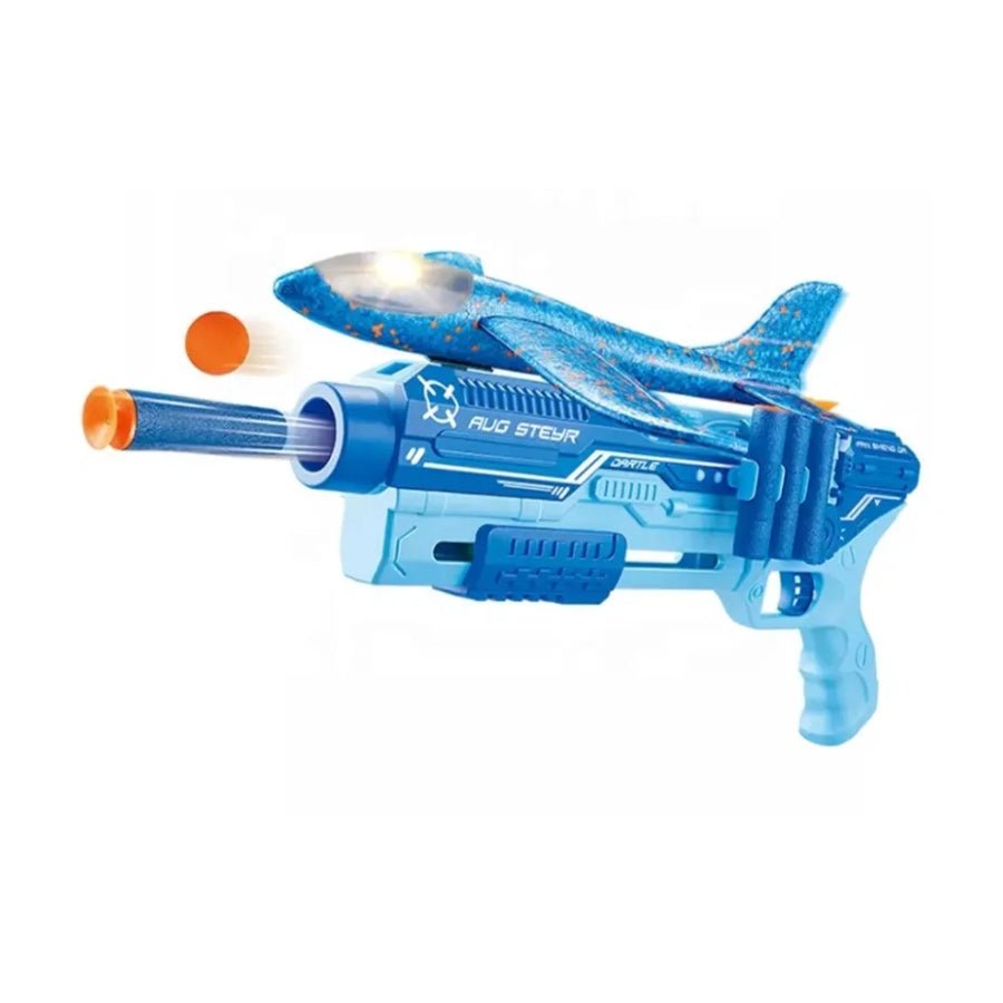 Foam 5-in-1 Airplane Launcher and Foam Ball Blaster Toy Set