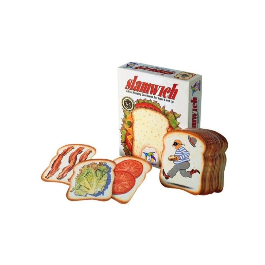 Slamwich card game with sandwich-themed cards and fast-paced slapping gameplay for kids and families