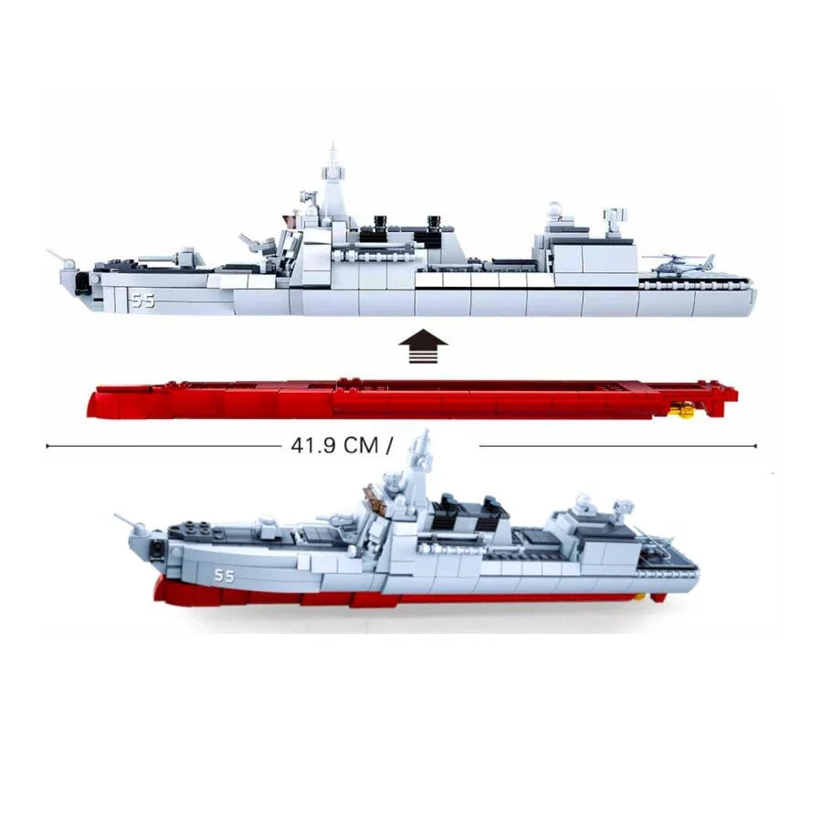 Sluban Model Bricks Frigate 054A Scale 1:450 457 Pcs - image 2