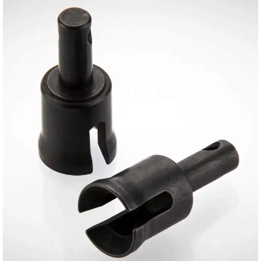 Black plastic model kit connectors for hobby assembly, compatible with scale models and collectibles