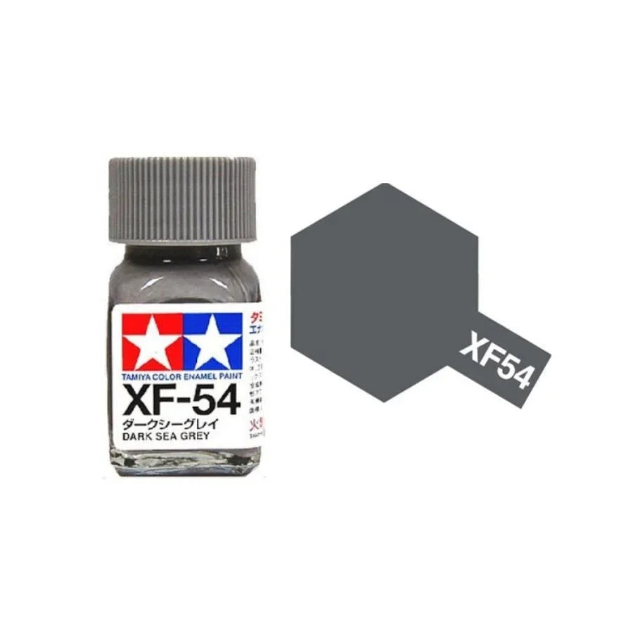 Tamiya XF-54 Dark Sea Grey enamel paint jar for model kits and miniatures.