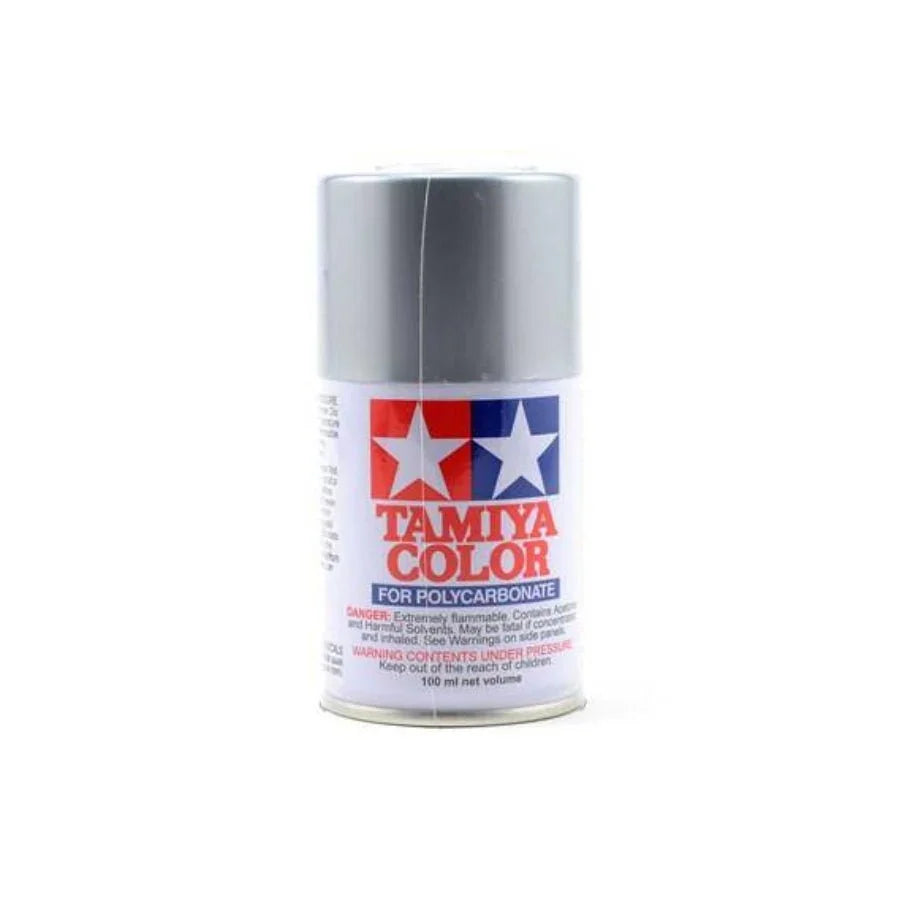 Tamiya Color silver spray paint for polycarbonate, 100ml can for model kits and hobby projects