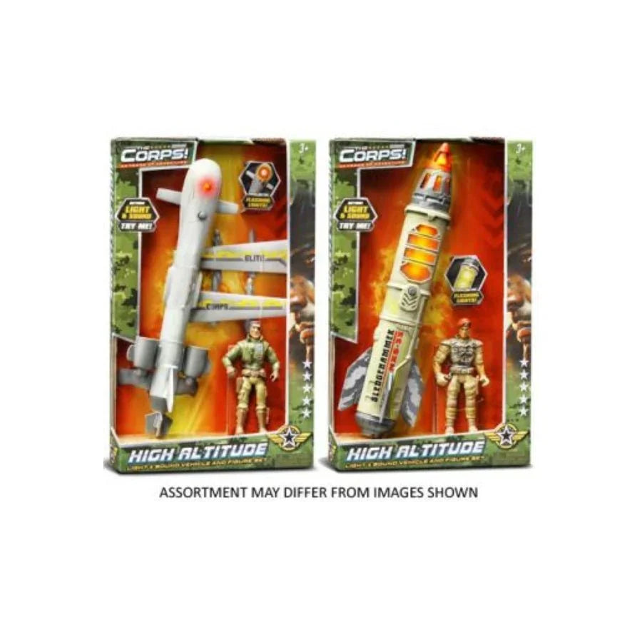 The Corps! High Altitude Lights & Sounds Vehicles – Assorted Aircraft with Real Light & Sound Effects
