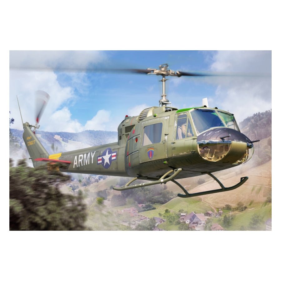 Trumpeter 1:35 Bell UH-1B Huey plastic helicopter model kit 05111 box.