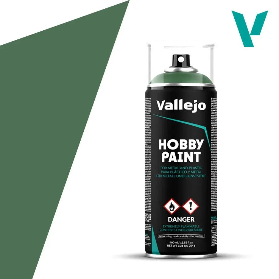 Vallejo Aerosol Sick Green 400ml AV28028 hobby spray paint can