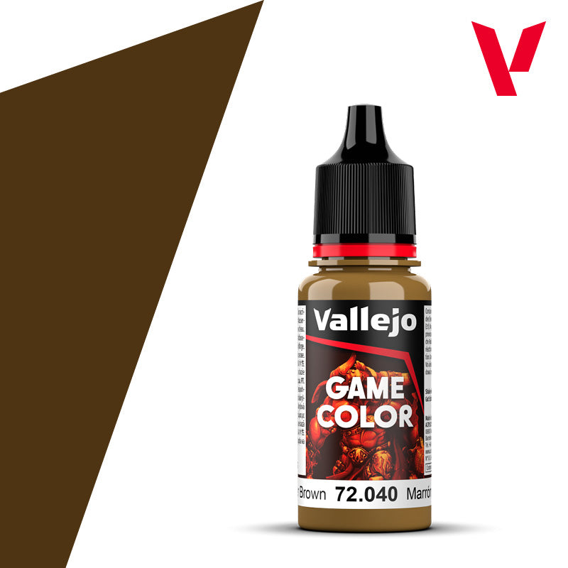 Vallejo Game Colour Leather Brown 18ml AV72040 paint bottle