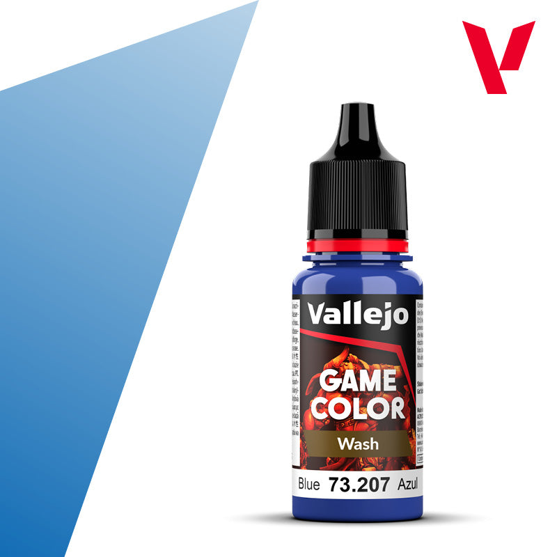 Vallejo Game Colour Wash Blue 18ml AV73207 paint bottle