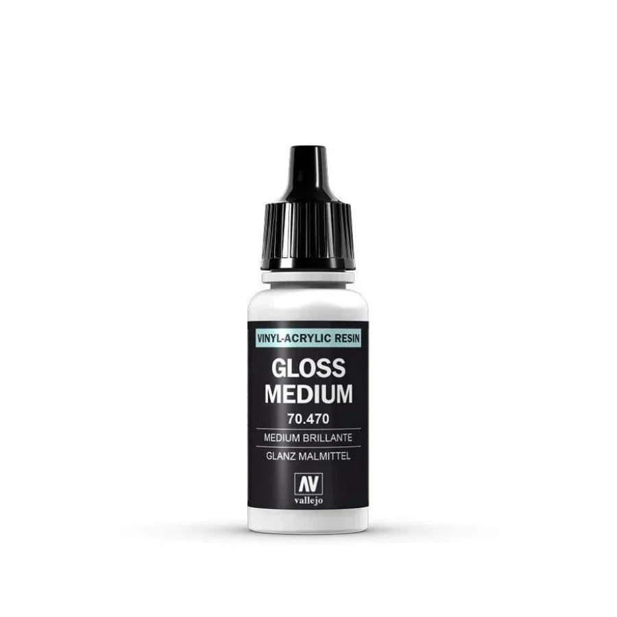 Vallejo Gloss Medium 17ml AV70470 acrylic paint medium bottle