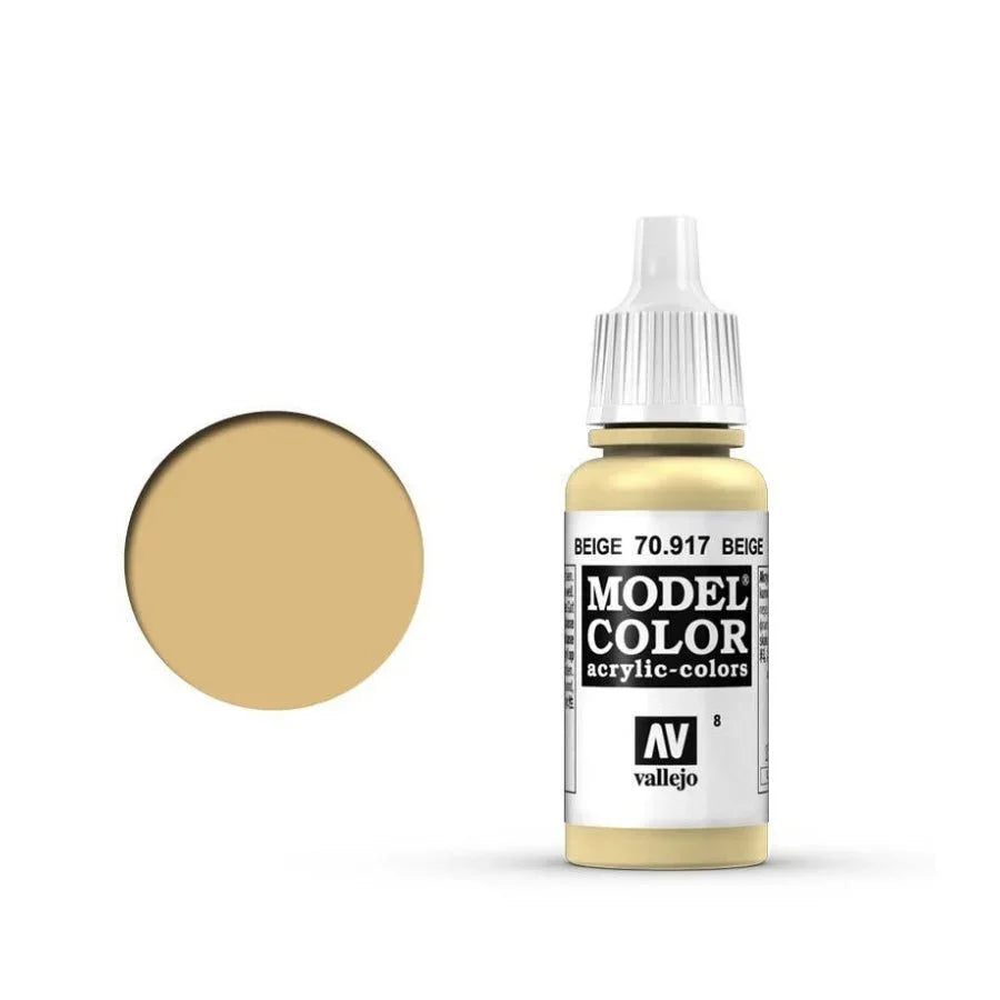 Vallejo Model Colour Beige 17ml AV70917 matt acrylic paint bottle