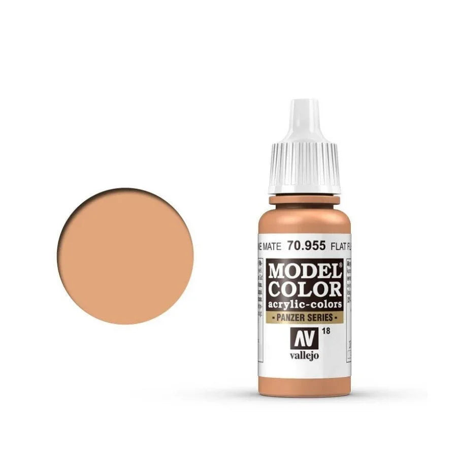 Vallejo Model Colour Flat Flesh 18ml AV70955 matt acrylic paint bottle