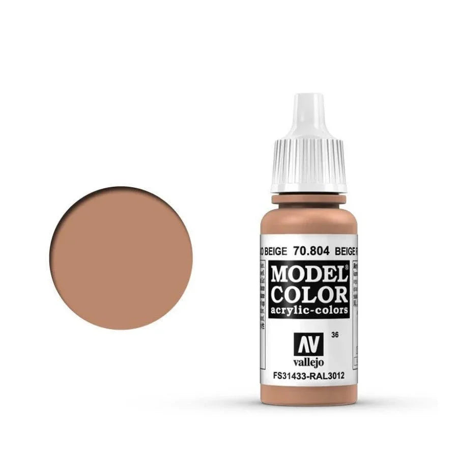 Vallejo Model Colour Beige Red 17ml AV70804 matt acrylic paint bottle