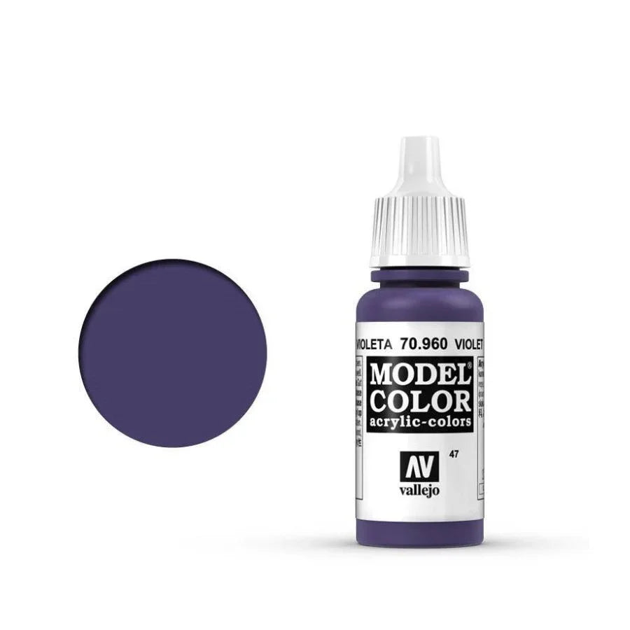 Vallejo Model Colour Violet 17ml AV70960 matt acrylic paint bottle