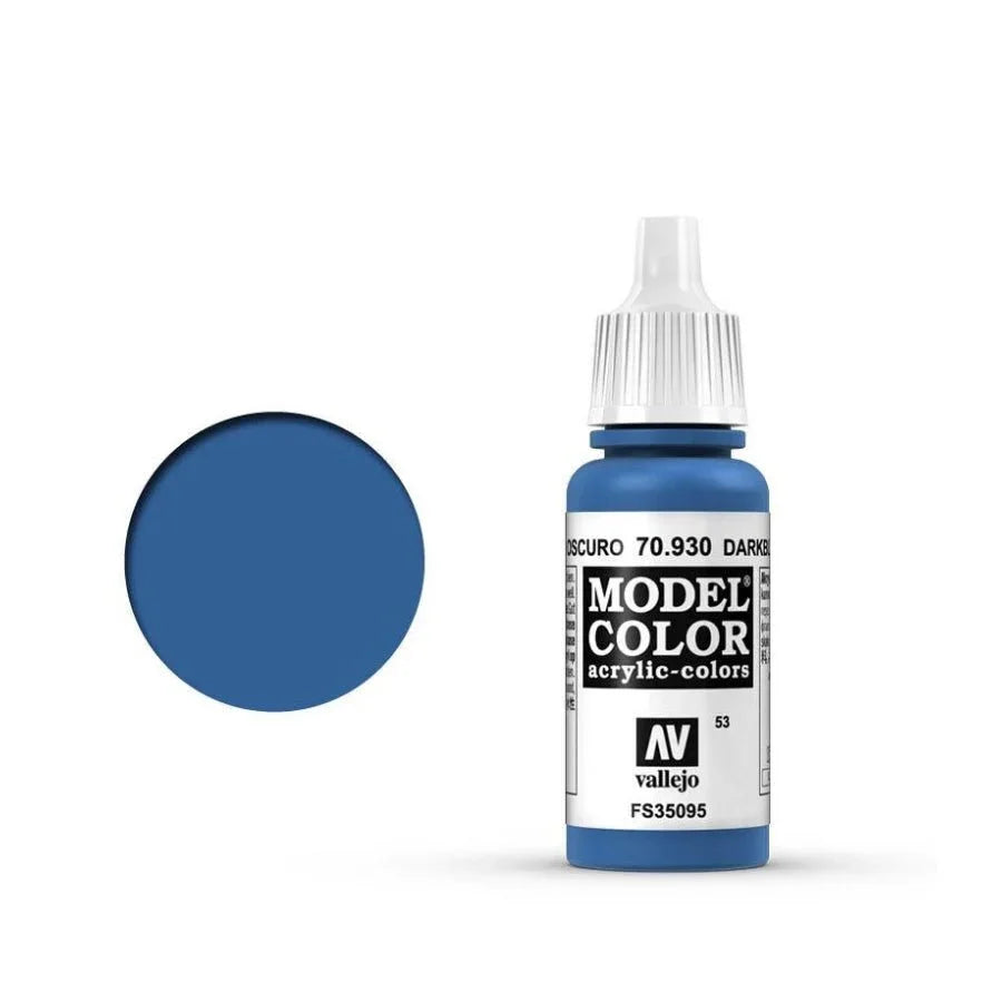 Vallejo Model Colour Dark Blue 17ml AV70930 matt acrylic paint bottle