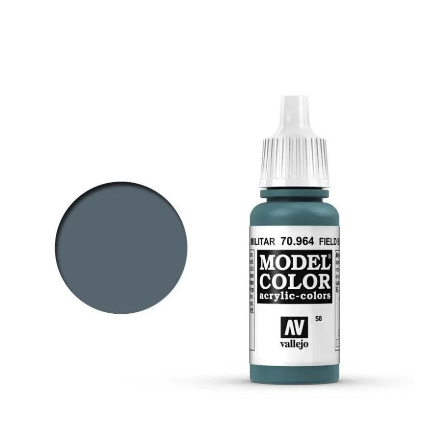 Vallejo Model Colour Field Blue 17ml AV70964 matt acrylic paint bottle
