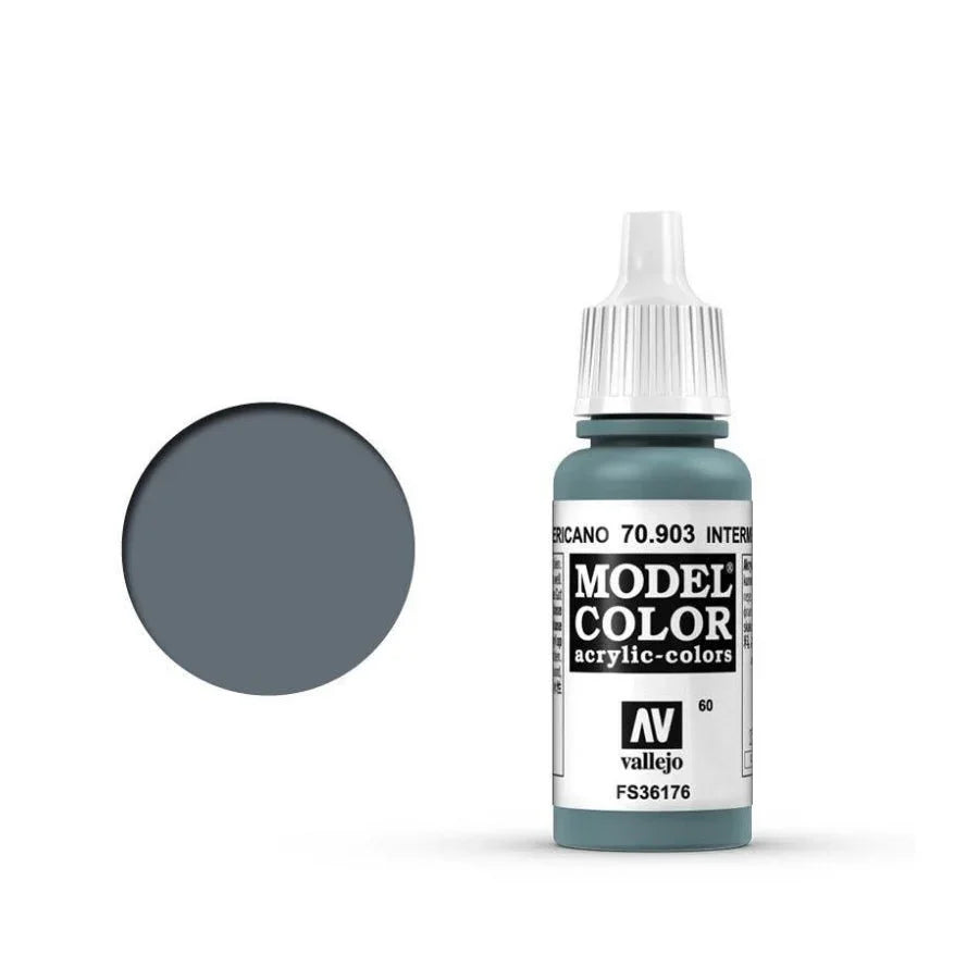 Vallejo Model Colour Intermediate Blue 17ml AV70903 matt acrylic paint bottle