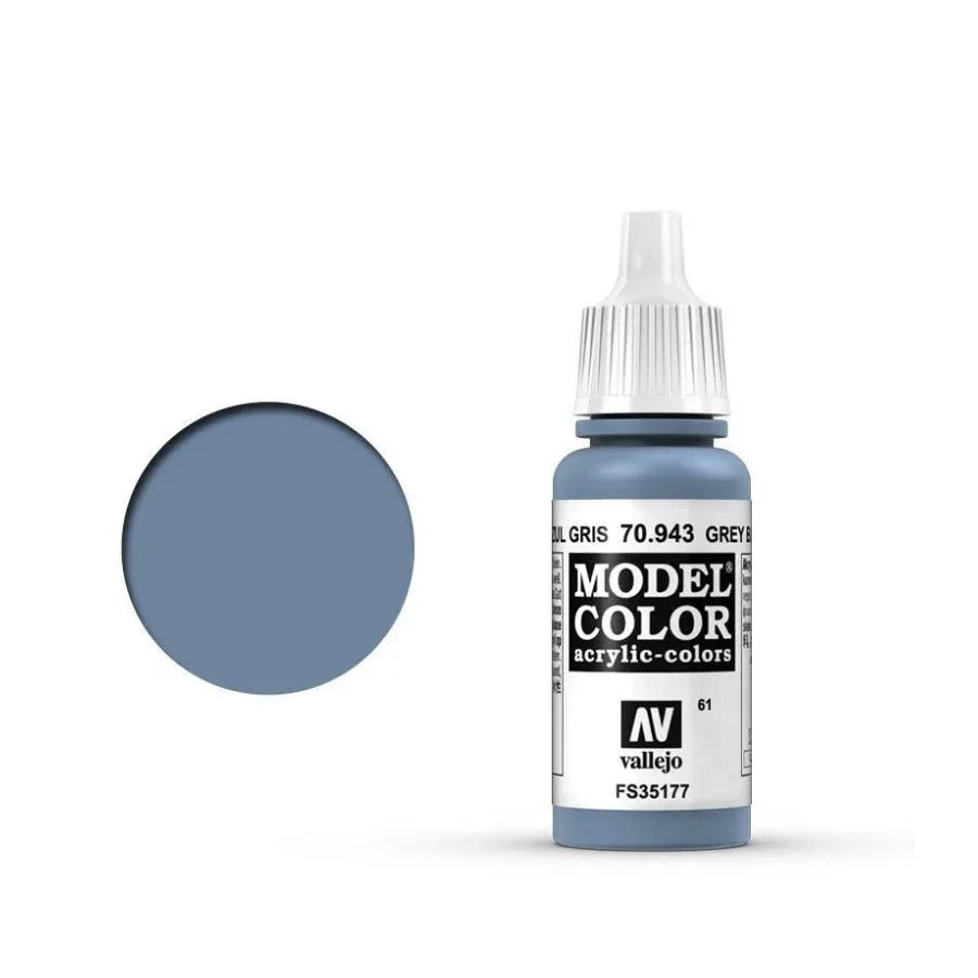 Vallejo Model Colour Grey Blue 17ml AV70943 matt acrylic paint bottle