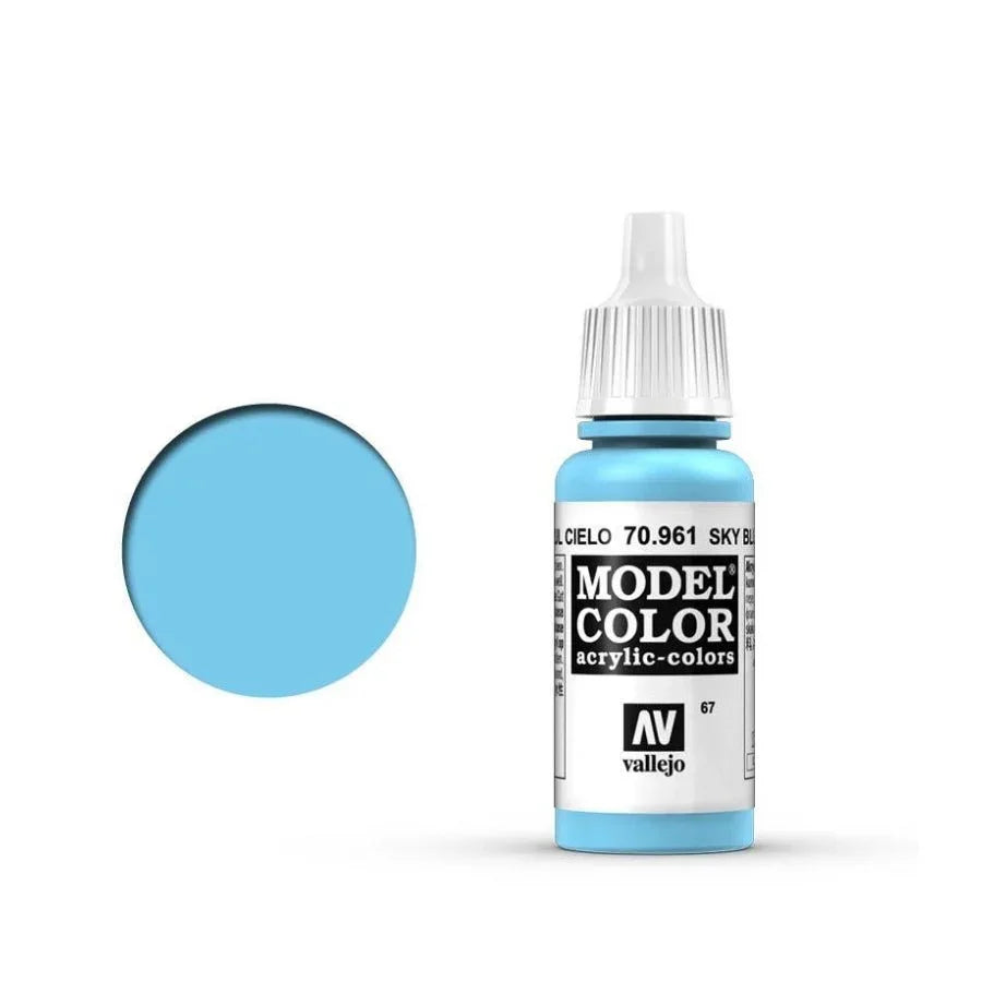 Vallejo Model Colour Sky Blue 18ml AV70961 matt acrylic paint bottle