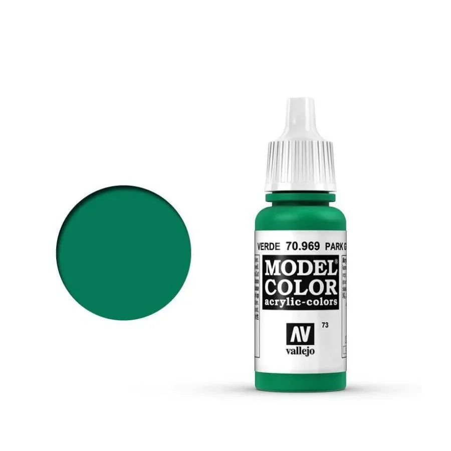 Vallejo Model Colour Park Green Flat 17ml AV70969 matt acrylic paint bottle