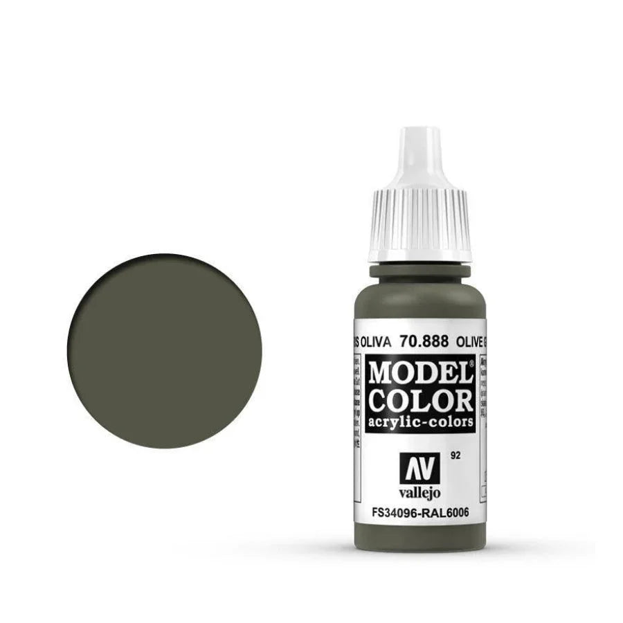 Vallejo Model Colour Olive Grey 17ml AV70888 matt acrylic paint bottle
