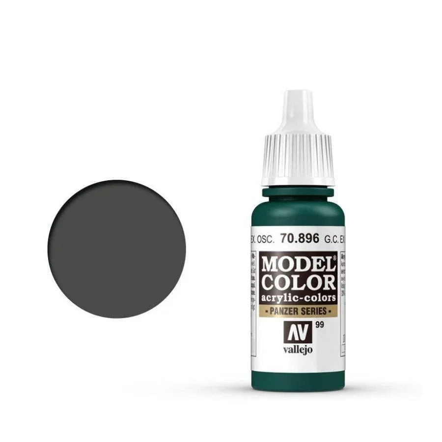 Vallejo Model Colour German Cam Extra Dark Green 17ml AV70896 matt acrylic paint bottle