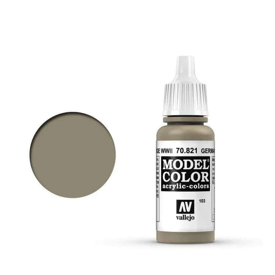 Vallejo Model Colour German Cam Beige WWII 17ml AV70821 matt acrylic paint bottle