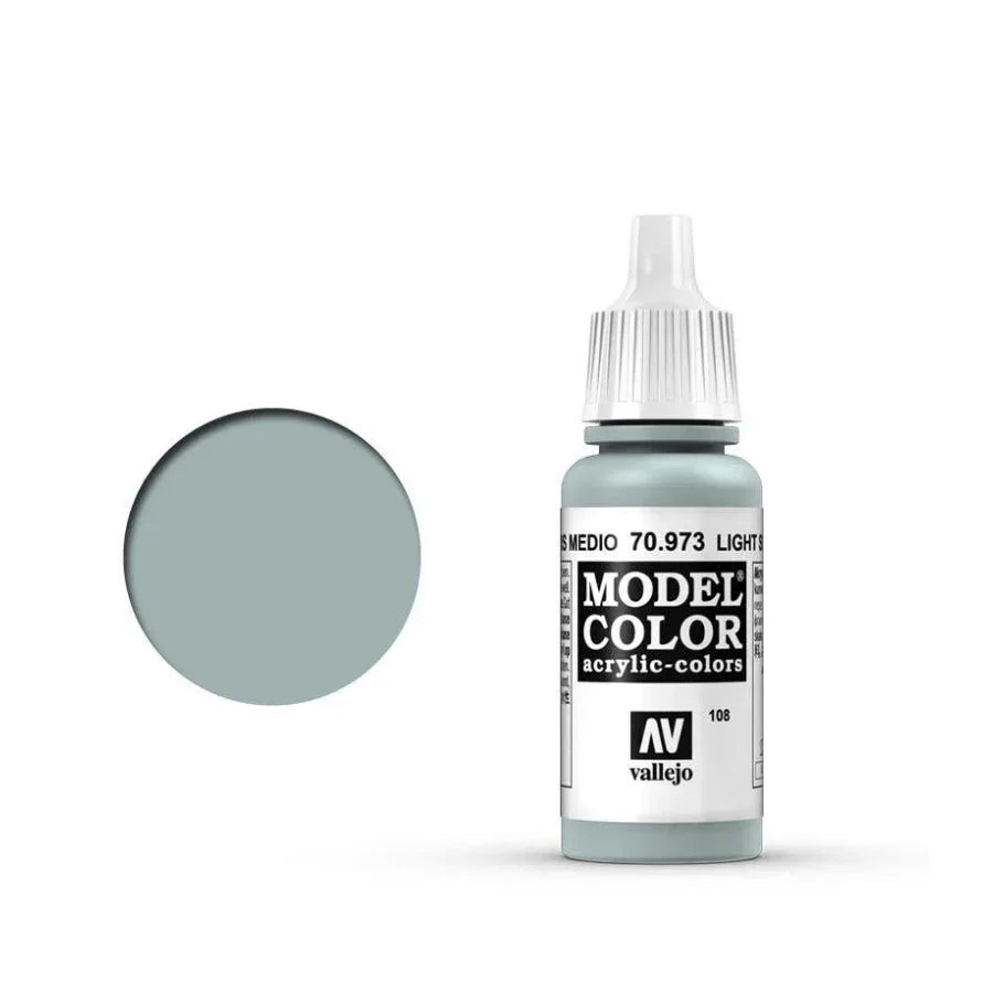 Vallejo Model Colour Light Sea Grey 17ml AV70973 matt acrylic paint bottle