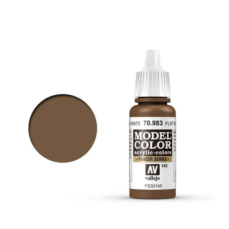 Vallejo Model Colour Flat Earth 17ml AV70983 matt acrylic paint bottle