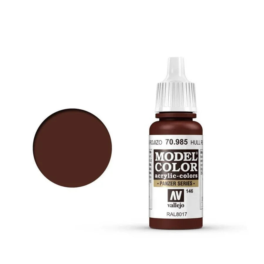 Vallejo Model Colour Hull Red 17ml AV70985 matt acrylic paint bottle