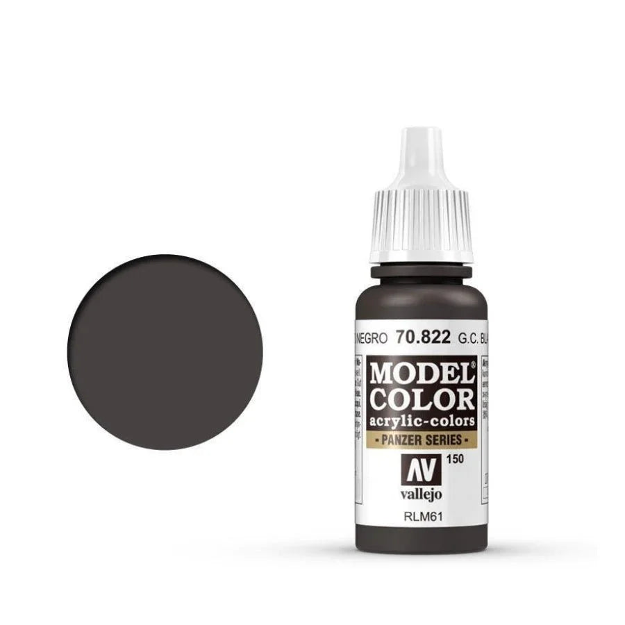 Vallejo Model Colour German Cam Black Brown 18ml AV70822 matt acrylic paint bottle