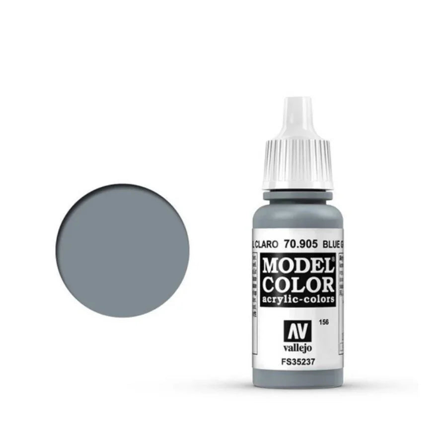 Vallejo Model Colour Blue Grey Pale 17ml AV70905 matt acrylic paint bottle