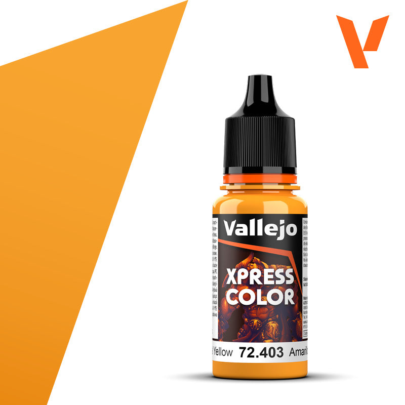 Vallejo Xpress Color Imperial Yellow 18ml AV72403 paint bottle