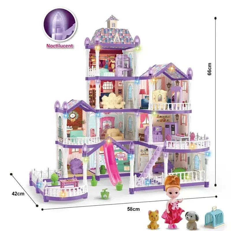 Villa Dollhouse – Luxury Playhouse for Kids with Furniture & Accessories