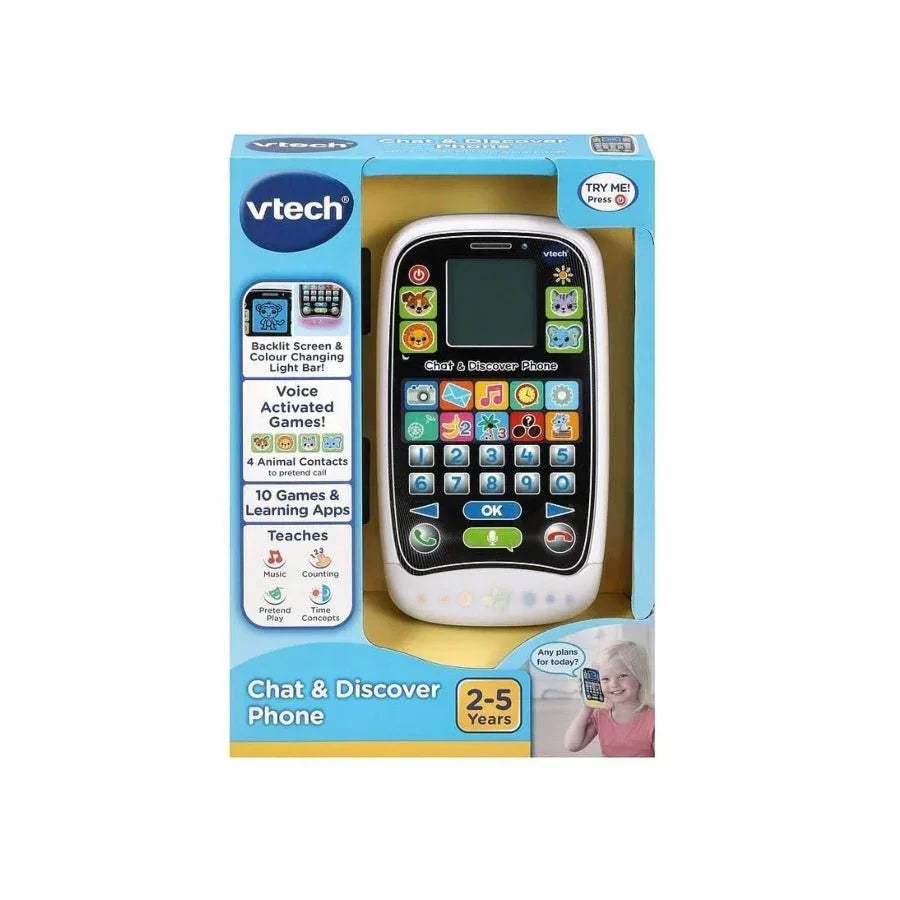 VTech Chat & Discover Phone Toy (21cm) | Interactive Toddler Learning Toy