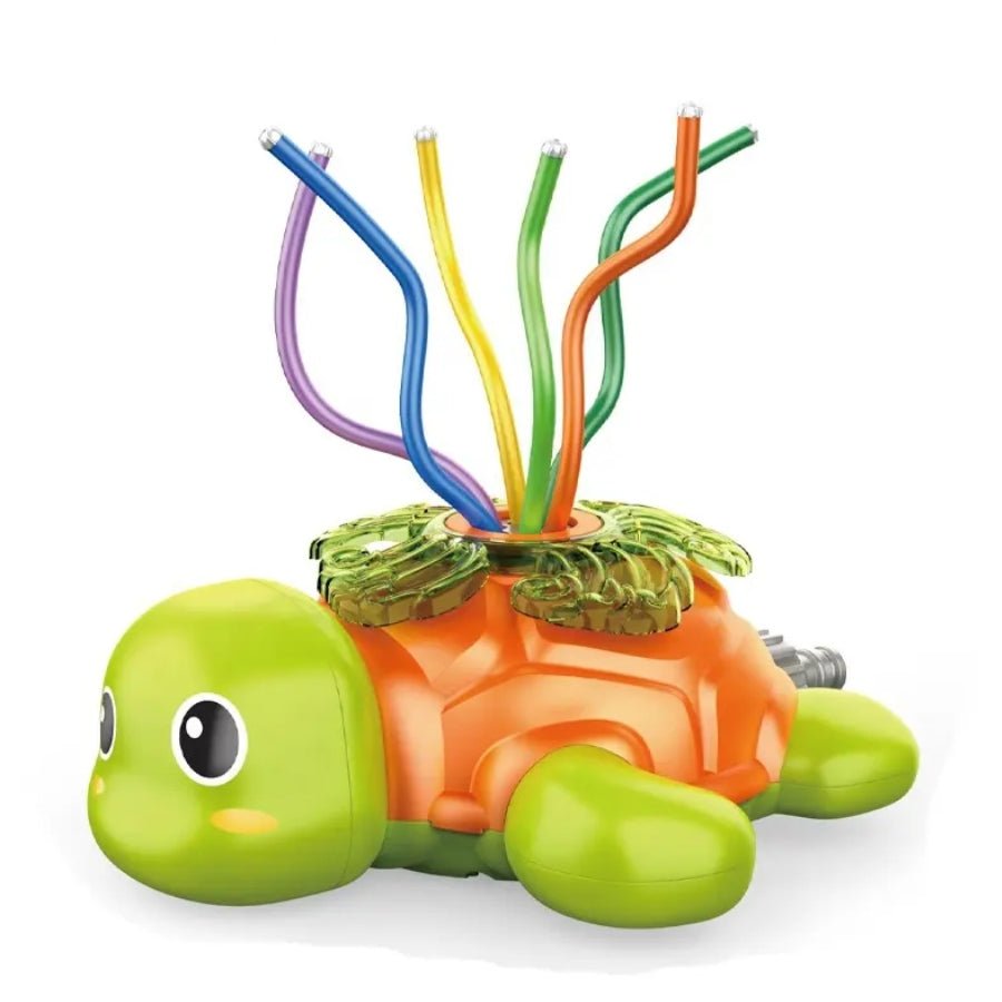 Water Play Turtle Sprinkler – colourful turtle-shaped kids’ outdoor water toy spraying water in multiple directions for summer fun.