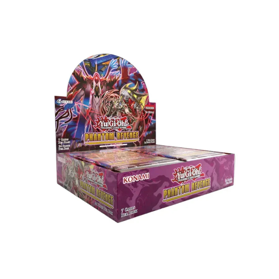 Yu-Gi-Oh! Phantom Revenge booster pack trading cards.