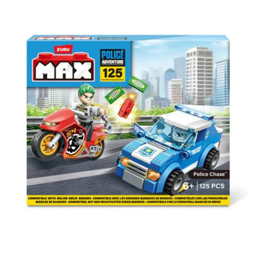 ZURU MAX City Police Adventure – Police Chase Vehicle Construction Set for kids.