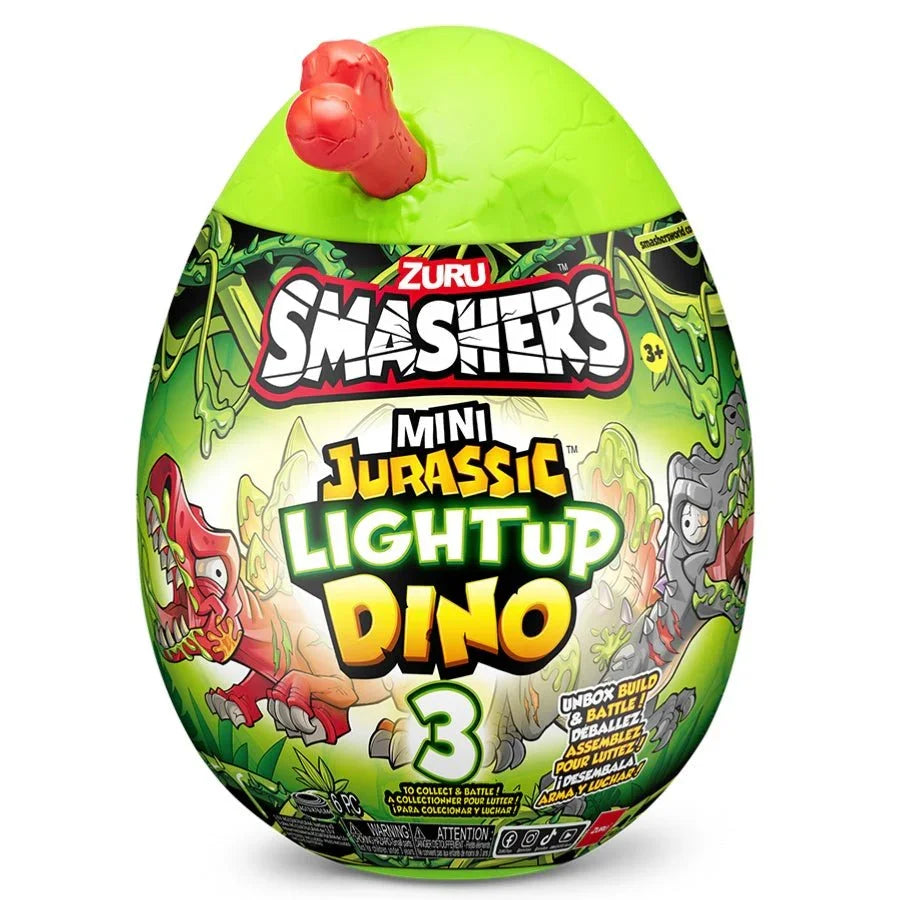 Zuru Smashers Mini Jurassic Light Up Dino Egg Toy