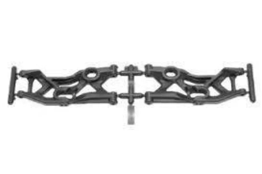 Black plastic RC car chassis frame for model kit assembly, hobbyist parts