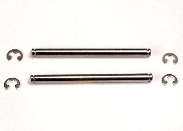 Metal RC car axle pins and C-clips for model assembly
