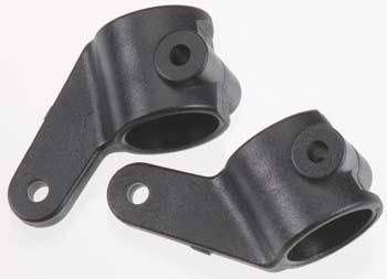Black plastic RC car suspension arms for model kits, compatible with hobby grade remote control vehicles