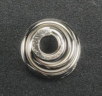 Shiny silver spiral metal coil on dark textured surface, ideal for model kits and hobby crafts